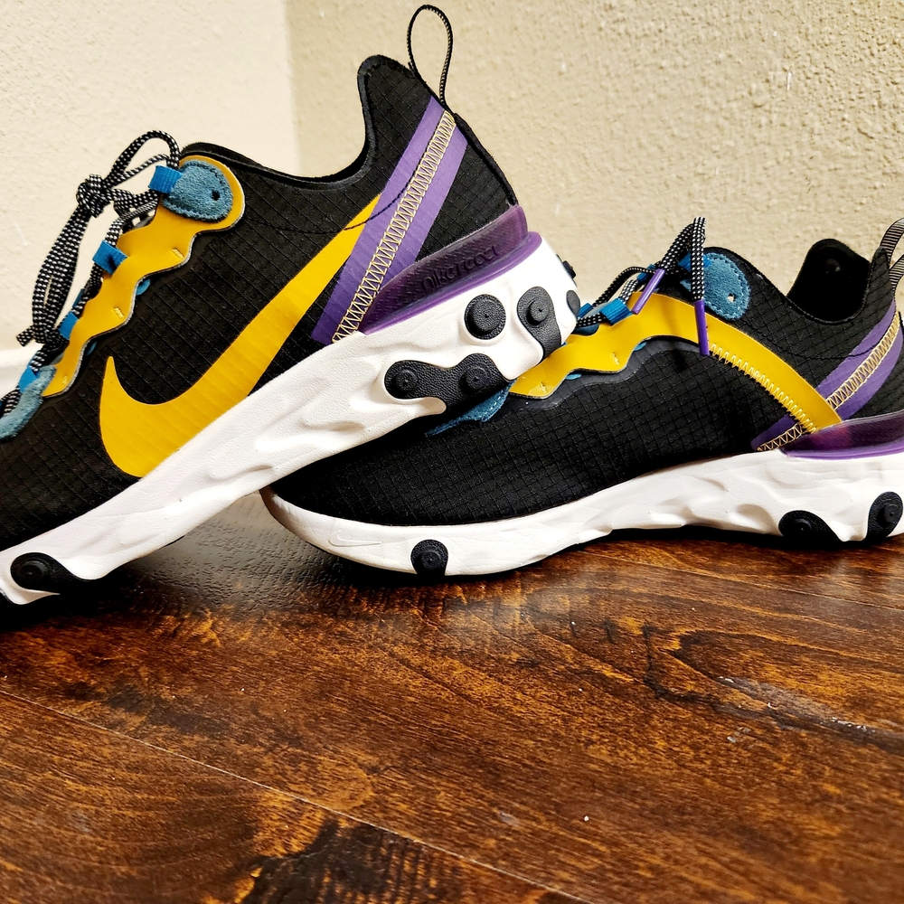 Nike React Element 55 PRM - Black Mineral Cyan (USED)